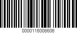 Código de barras (EAN, GTIN, SKU, ISBN): '0000116006606'