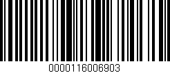 Código de barras (EAN, GTIN, SKU, ISBN): '0000116006903'