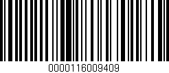 Código de barras (EAN, GTIN, SKU, ISBN): '0000116009409'