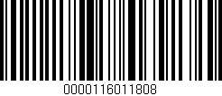 Código de barras (EAN, GTIN, SKU, ISBN): '0000116011808'