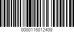 Código de barras (EAN, GTIN, SKU, ISBN): '0000116012409'