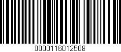 Código de barras (EAN, GTIN, SKU, ISBN): '0000116012508'