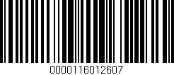 Código de barras (EAN, GTIN, SKU, ISBN): '0000116012607'