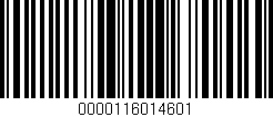 Código de barras (EAN, GTIN, SKU, ISBN): '0000116014601'