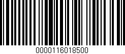 Código de barras (EAN, GTIN, SKU, ISBN): '0000116018500'
