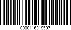 Código de barras (EAN, GTIN, SKU, ISBN): '0000116019507'
