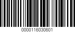 Código de barras (EAN, GTIN, SKU, ISBN): '0000116030601'