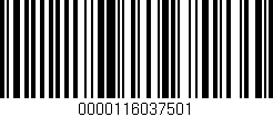 Código de barras (EAN, GTIN, SKU, ISBN): '0000116037501'