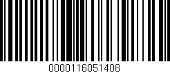 Código de barras (EAN, GTIN, SKU, ISBN): '0000116051408'