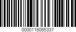 Código de barras (EAN, GTIN, SKU, ISBN): '0000116065337'