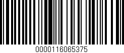 Código de barras (EAN, GTIN, SKU, ISBN): '0000116065375'