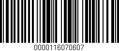 Código de barras (EAN, GTIN, SKU, ISBN): '0000116070607'
