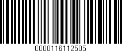 Código de barras (EAN, GTIN, SKU, ISBN): '0000116112505'