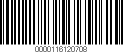 Código de barras (EAN, GTIN, SKU, ISBN): '0000116120708'