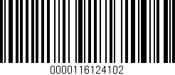 Código de barras (EAN, GTIN, SKU, ISBN): '0000116124102'