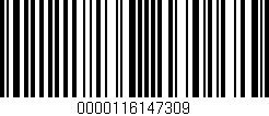Código de barras (EAN, GTIN, SKU, ISBN): '0000116147309'