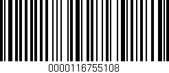 Código de barras (EAN, GTIN, SKU, ISBN): '0000116755108'