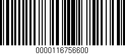 Código de barras (EAN, GTIN, SKU, ISBN): '0000116756600'
