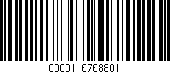 Código de barras (EAN, GTIN, SKU, ISBN): '0000116768801'