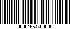 Código de barras (EAN, GTIN, SKU, ISBN): '00001654400009'