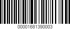 Código de barras (EAN, GTIN, SKU, ISBN): '00001681390003'