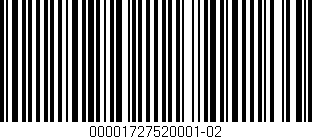Código de barras (EAN, GTIN, SKU, ISBN): '00001727520001-02'