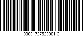 Código de barras (EAN, GTIN, SKU, ISBN): '00001727520001-3'