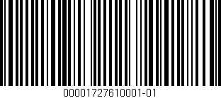 Código de barras (EAN, GTIN, SKU, ISBN): '00001727610001-01'