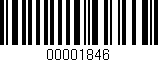 Código de barras (EAN, GTIN, SKU, ISBN): '00001846'