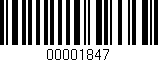 Código de barras (EAN, GTIN, SKU, ISBN): '00001847'