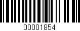 Código de barras (EAN, GTIN, SKU, ISBN): '00001854'