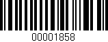 Código de barras (EAN, GTIN, SKU, ISBN): '00001858'