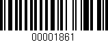 Código de barras (EAN, GTIN, SKU, ISBN): '00001861'