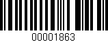 Código de barras (EAN, GTIN, SKU, ISBN): '00001863'
