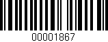 Código de barras (EAN, GTIN, SKU, ISBN): '00001867'
