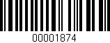 Código de barras (EAN, GTIN, SKU, ISBN): '00001874'