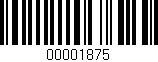 Código de barras (EAN, GTIN, SKU, ISBN): '00001875'