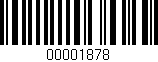 Código de barras (EAN, GTIN, SKU, ISBN): '00001878'