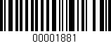 Código de barras (EAN, GTIN, SKU, ISBN): '00001881'