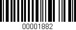 Código de barras (EAN, GTIN, SKU, ISBN): '00001882'