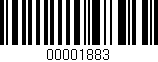 Código de barras (EAN, GTIN, SKU, ISBN): '00001883'