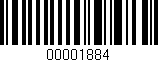 Código de barras (EAN, GTIN, SKU, ISBN): '00001884'