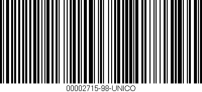 Código de barras (EAN, GTIN, SKU, ISBN): '00002715-98-UNICO'