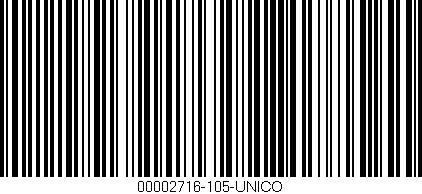 Código de barras (EAN, GTIN, SKU, ISBN): '00002716-105-UNICO'