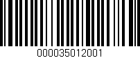 Código de barras (EAN, GTIN, SKU, ISBN): '000035012001'