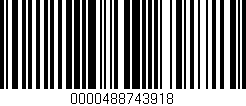 Código de barras (EAN, GTIN, SKU, ISBN): '0000488743918'