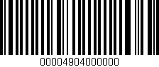 Código de barras (EAN, GTIN, SKU, ISBN): '00004904000000'