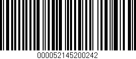 Código de barras (EAN, GTIN, SKU, ISBN): '000052145200242'
