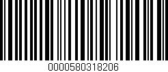 Código de barras (EAN, GTIN, SKU, ISBN): '0000580318206'