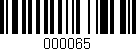 Código de barras (EAN, GTIN, SKU, ISBN): '000065'